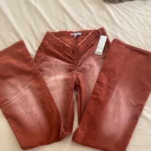 Urban outfitters velvet ruched pants